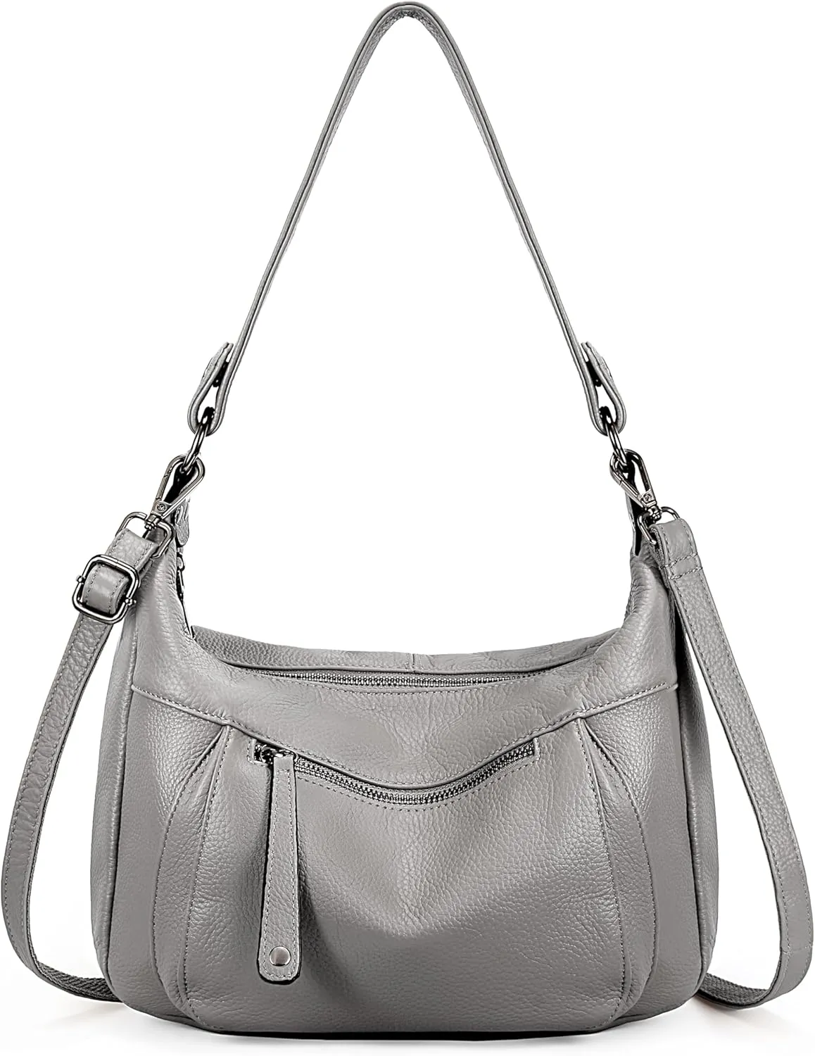 YALUXE Genuine Cowhide Leather Shoulder Bag Convertible Handbag Purse for Women