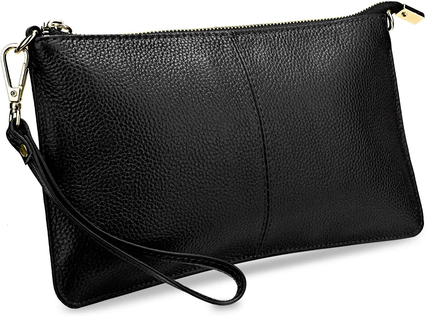 YALUXE Genuine Leather Wristlet Handbags Purses Cell Phone Pocket Clutch Wallet Crossbody Bags for Women