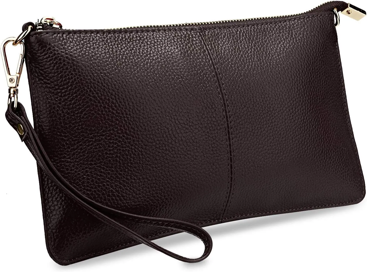 YALUXE Genuine Leather Wristlet Handbags Purses Cell Phone Pocket Clutch Wallet Crossbody Bags for Women