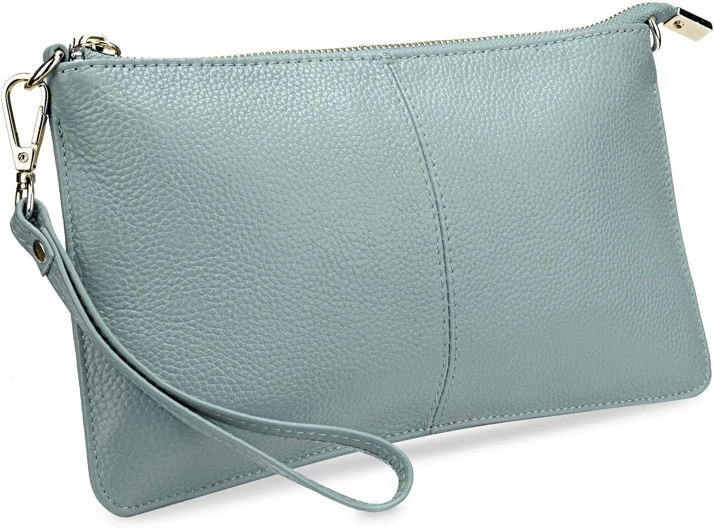 YALUXE Genuine Leather Wristlet Handbags Purses Cell Phone Pocket Clutch Wallet Crossbody Bags for Women