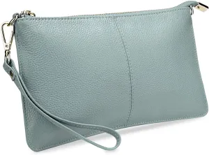 YALUXE Genuine Leather Wristlet Handbags Purses Cell Phone Pocket Clutch Wallet Crossbody Bags for Women