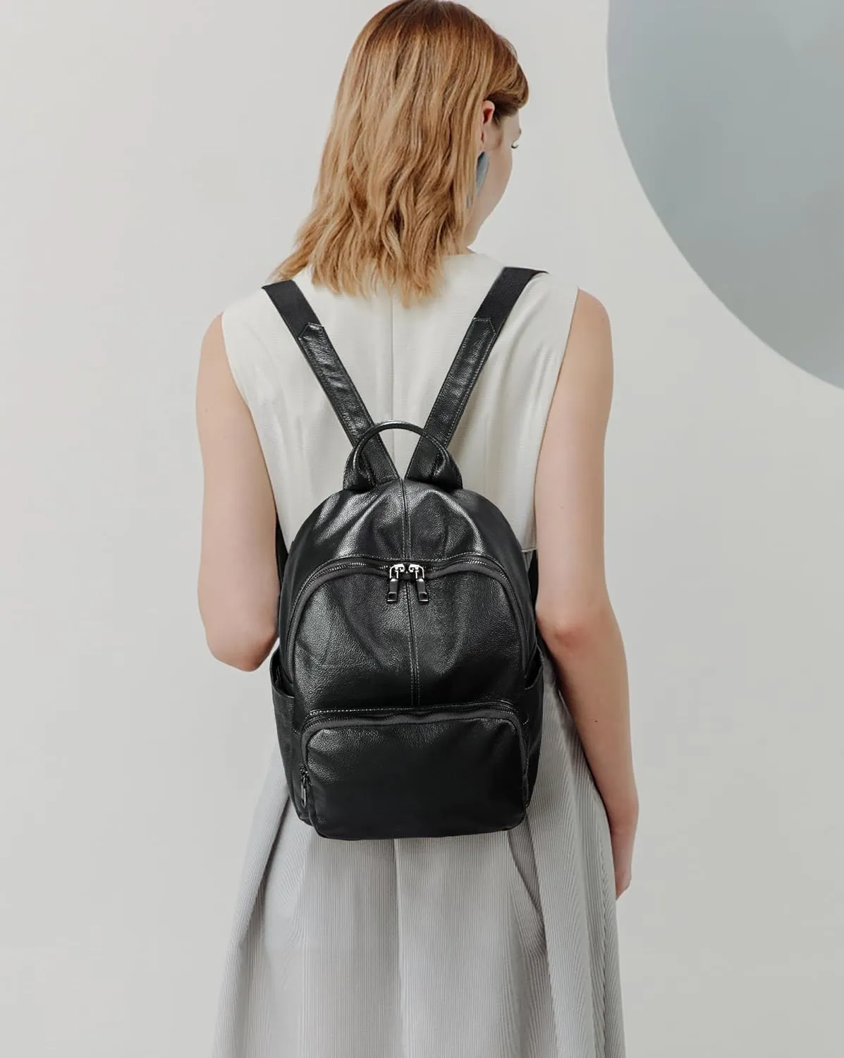 YALUXE Women's Real Leather Backpack Purse Convertible Shoulder Bag Versatile Daypack
