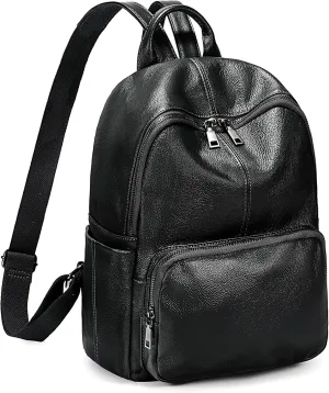 YALUXE Women's Real Leather Backpack Purse Convertible Shoulder Bag Versatile Daypack