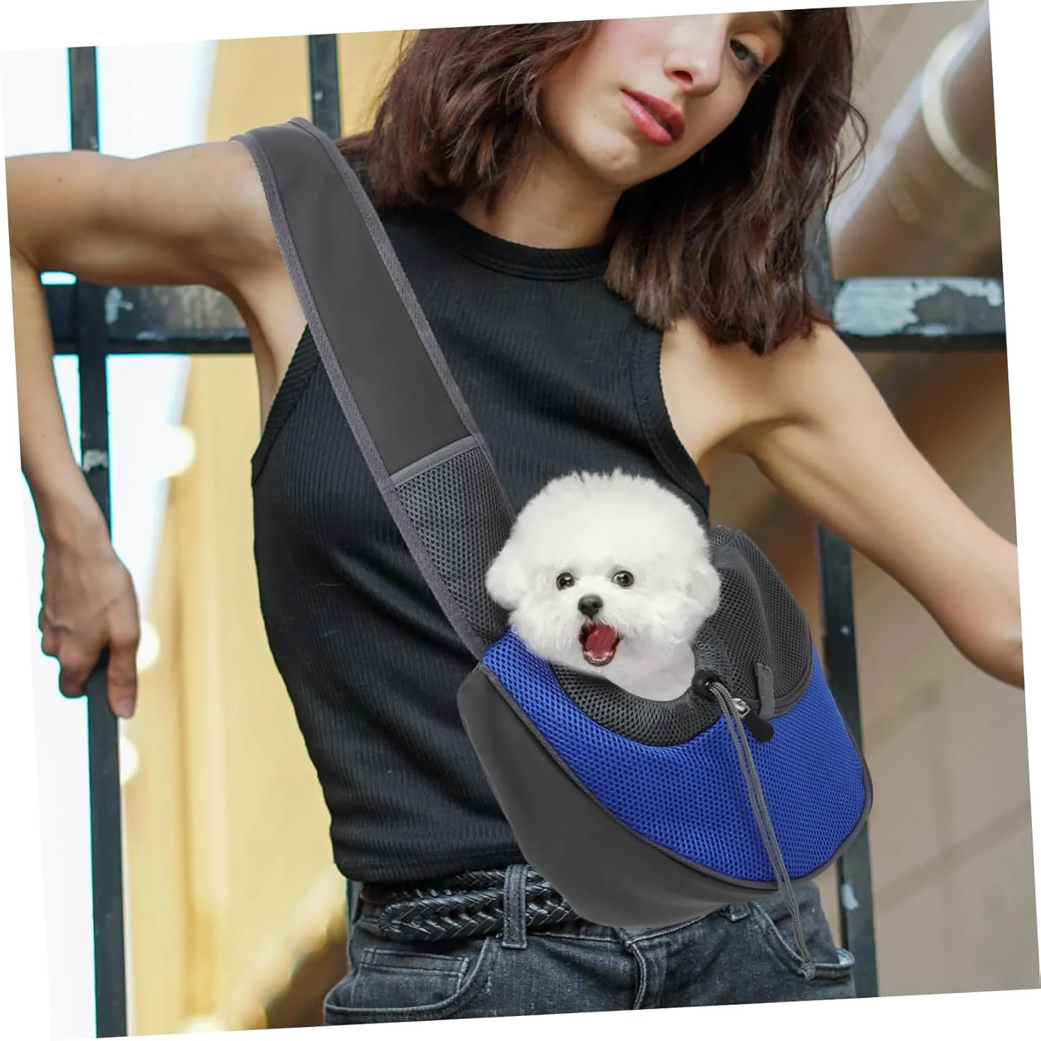 YARNOW Multi-Functional Pet Sling Carrier for Small Dogs Cats Puppy Dog Breathable Mesh Stylish Design Pet Backpack