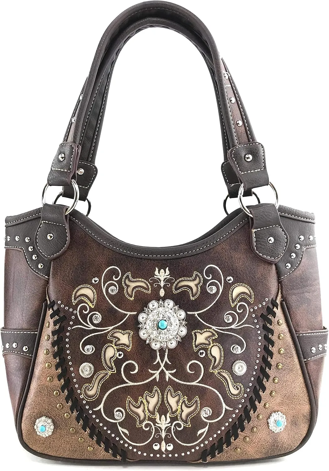 Zelris Spring Bloom Western Concho Women Conceal Carry Tote Handbag Purse