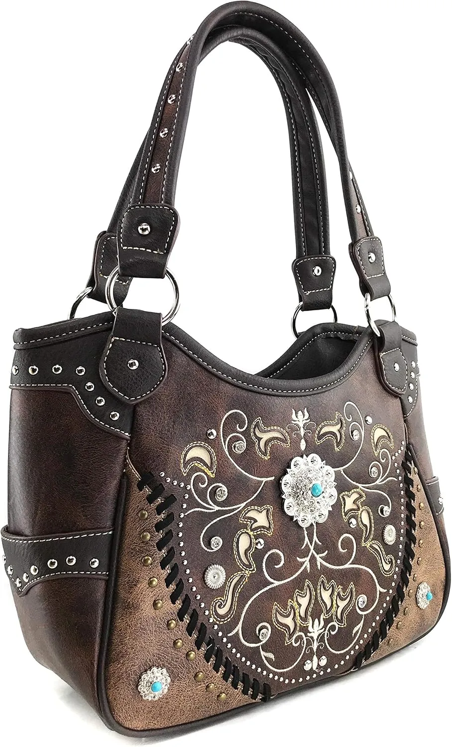 Zelris Spring Bloom Western Concho Women Conceal Carry Tote Handbag Purse