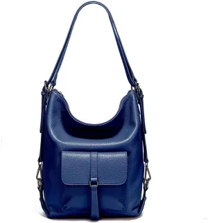 zency Shoulder Bag Purse for Women Convertible Genuine Leather Backpack Tote Handbag Daypack for Work, Travel