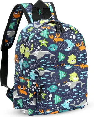 Zicac Children's Cute Canvas Backpacks Toddler Backpack (M, Blue)