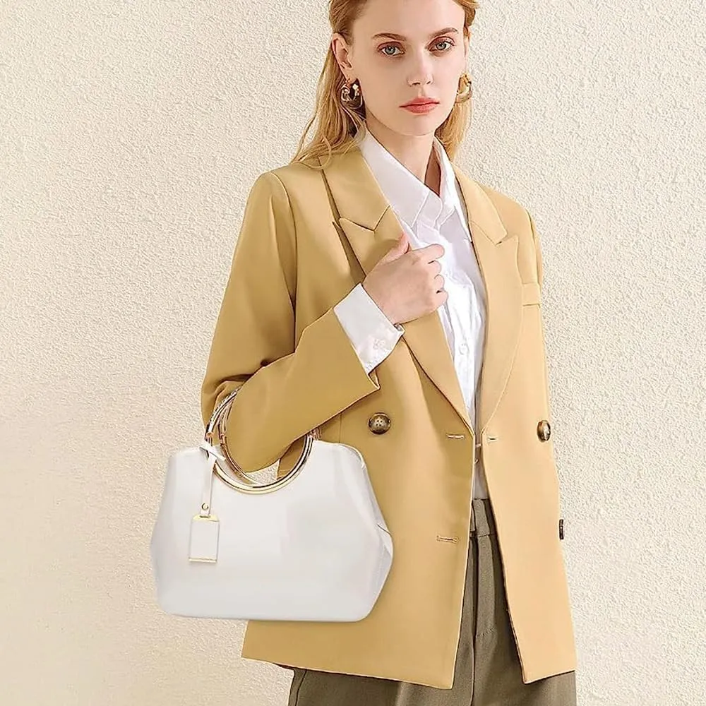 ZiMing Women Tote Bag Patent Leather Totes Top Handle Purse Satchel Shoulder Bag Ladies Gorgeous Evening Bags