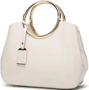 ZiMing Women Tote Bag Patent Leather Totes Top Handle Purse Satchel Shoulder Bag Ladies Gorgeous Evening Bags